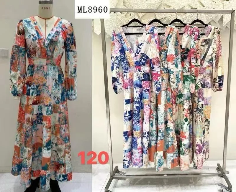 Vestido largo estampado-ML8960