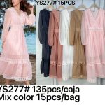 Vestido maxi con encaje-YS277 - 1