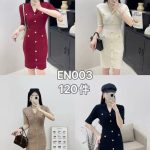 Vestido de punto con botones-EN003 - 1