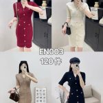 Vestido de punto con botones-EN003 - 3