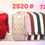 Vestido tipo Suéter de punto con trenzas-JY2520 - 2