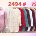 Vestido tipo suéter tejido de punto-JY2494 - 2