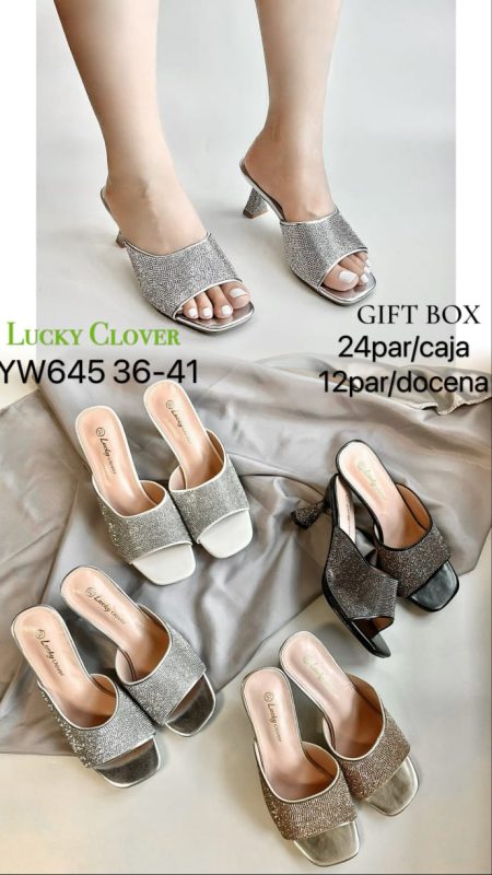 Zapatos destalonados con brillos-YW645