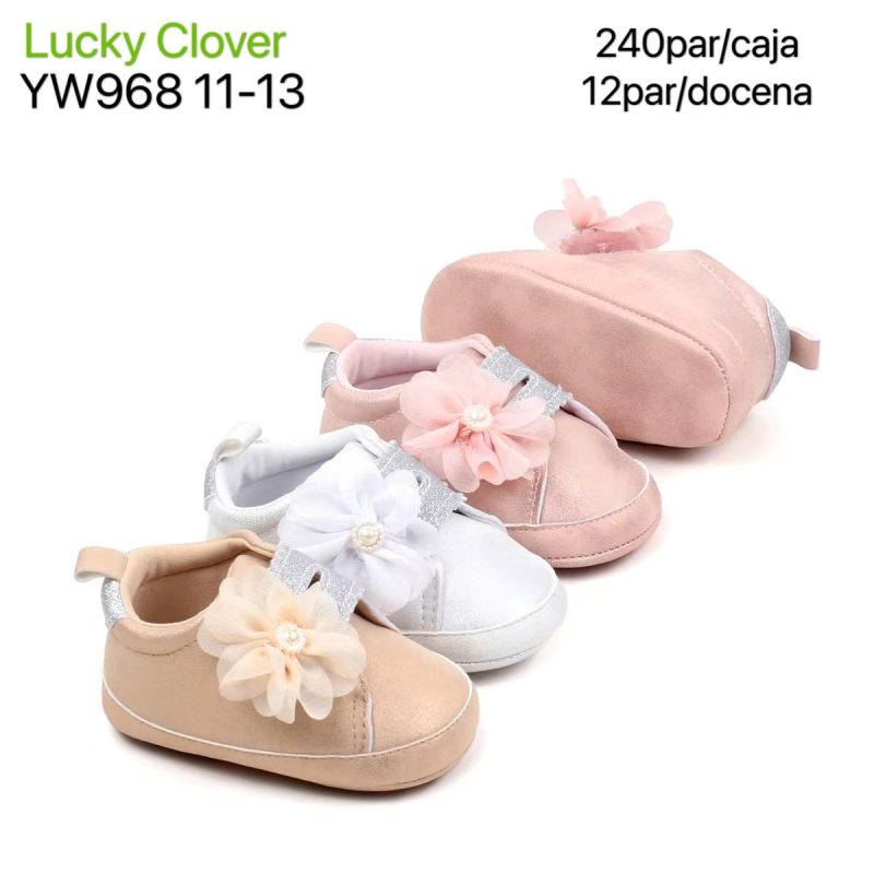 Zapatos para bebé con flor-YW968